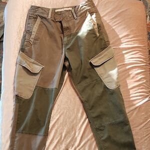 Banana Republic Green and Tan Cargo Pants